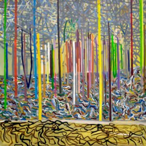 Adamska_Grazyna_Color Coat Trees_acrylic on canvas_24x24 inches_$1750 - Grazyna Adamska-Jarecka