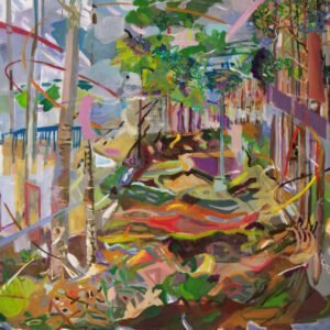 Adamska_Grazyna_This Forest Has Ideas_oil on wood_30 x30 inches_$1995 - Grazyna Adamska-Jarecka