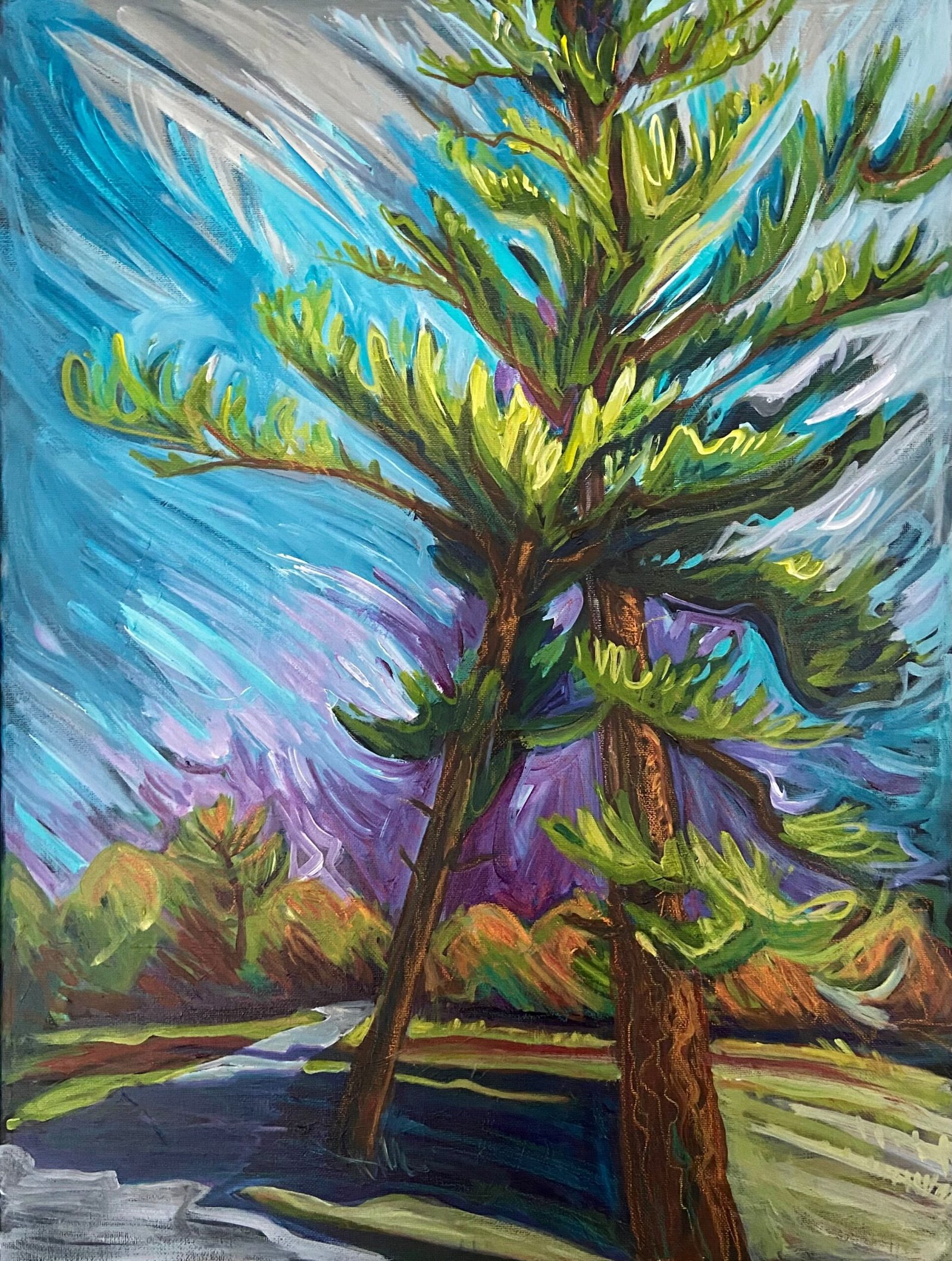 Edgar_Tricia_The Crossing Guards in Beach of Pines_acrylic_18x24_$540 - Patricia Edgar