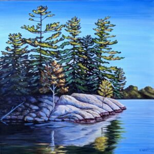 Insley-Rosalyn-On The Point-acrylic on gallery canvas-24x24-$865 - Rosalyn Insley